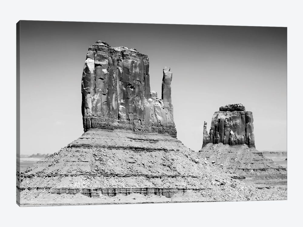 Black Arizona Series - West and East Mitten Butte Monument Valley II by Philippe Hugonnard 1-piece Canvas Print