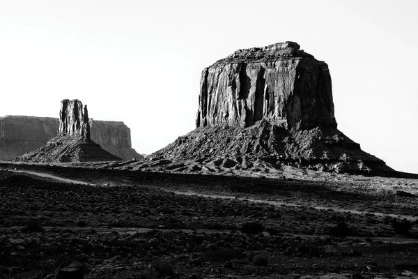 Valleys: Black Arizona Series - Merrick Butte Monument Valley by Philippe Hugonnard