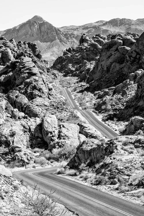 Black Arizona Series - Road between Rocks