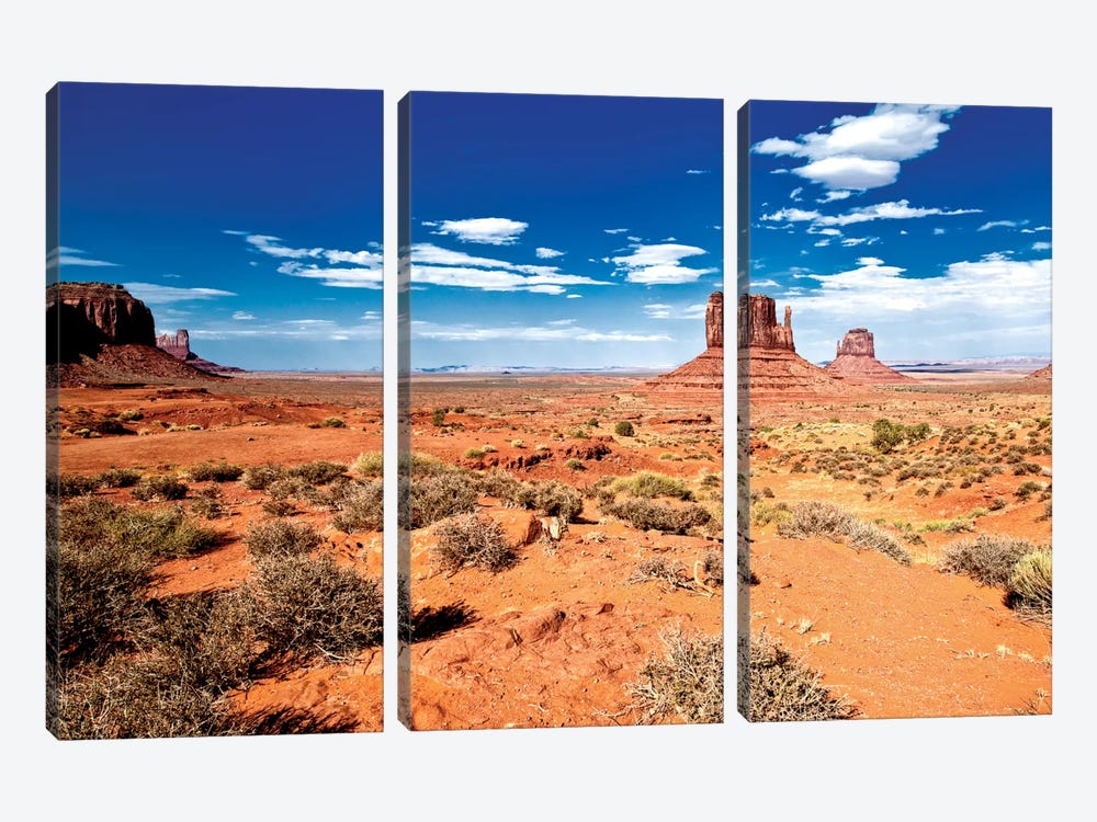Monument Valley II by Philippe Hugonnard 3-piece Canvas Wall Art