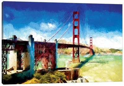 The Golden Gate Bridge Canvas Art Print - Famous Architecture & Engineering