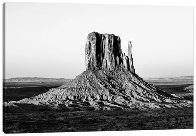 Black Arizona Series - West Mitten Butte Monument Valley III Canvas Art Print - Valley Art