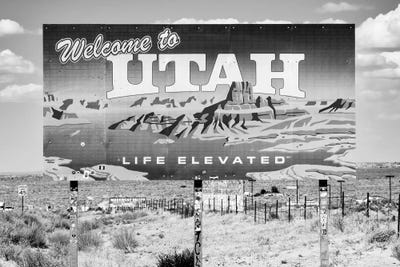 Black Arizona Series - Utah by Philippe Hugonnard metal wall art
