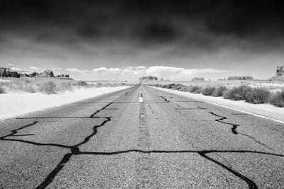 Black Arizona Series - Cracked Road by Philippe Hugonnard canvas print