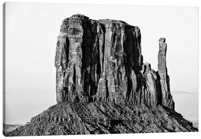 Black Arizona Series - The West Mitten Butte Monument Valley Canvas Art Print