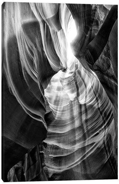 Black Arizona Series - Antelope Canyon Natural Wonder XI Canvas Art Print - All Black Collection
