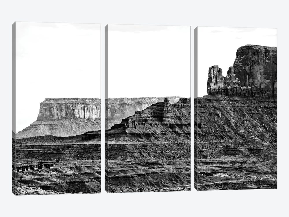 Black Arizona Series - Monument Valley Sentinel Mesa by Philippe Hugonnard 3-piece Canvas Artwork