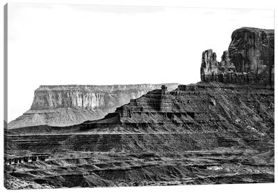 Black Arizona Series - Monument Valley Sentinel Mesa Canvas Art Print