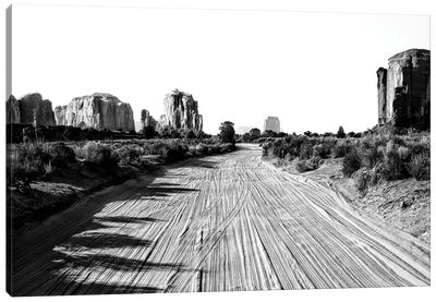 Black Arizona Series - Follow The Road Canvas Art Print - All Black Collection