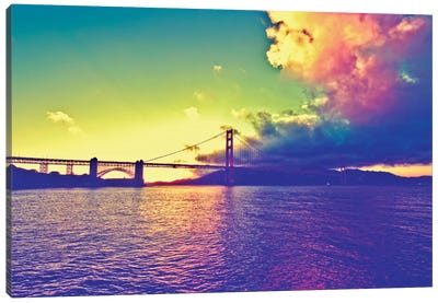 Sunset on the Bridge Canvas Art Print - Golden Gate Bridge