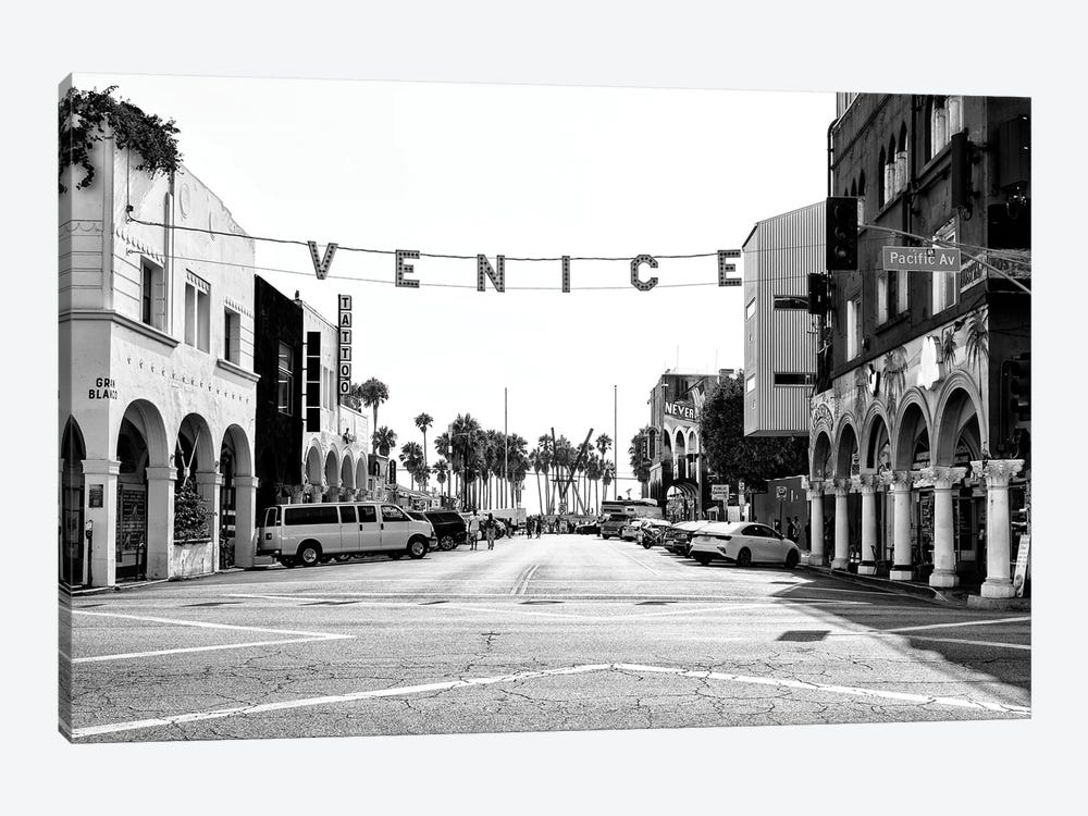 Black California Series - Venice Pacific Avenue by Philippe Hugonnard 1-piece Canvas Print