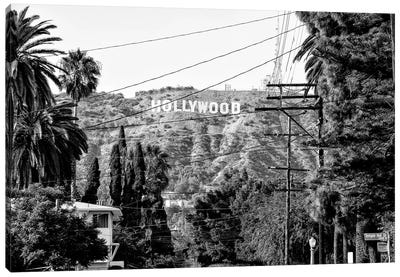 Black California Series - Hollywood Sign Canvas Art Print - Los Angeles Art