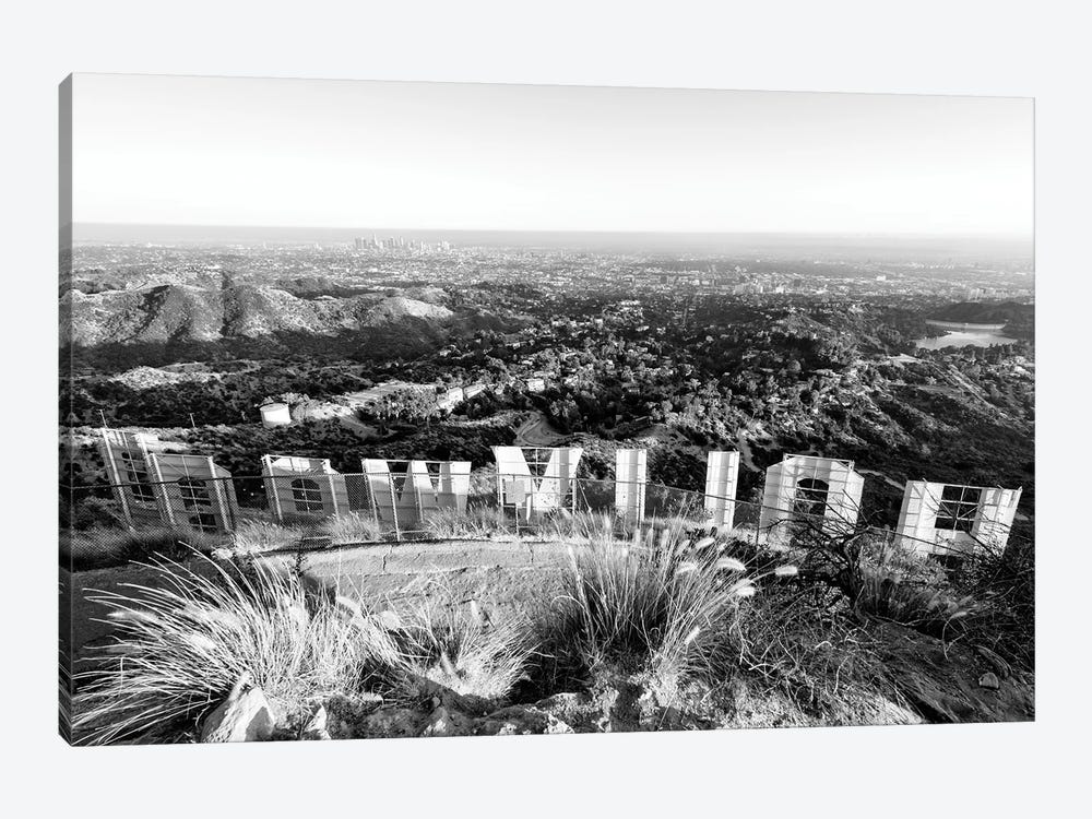 Black California Series - Back Hollywood Sign by Philippe Hugonnard 1-piece Canvas Art Print
