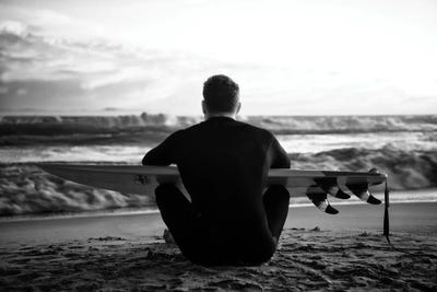 Black California Series - Wait For The Wave by Philippe Hugonnard canvas print