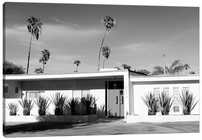 Black California Series - Palm Springs Retro House Canvas Art Print