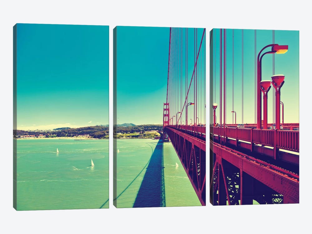 The Golden Gate Bridge by Philippe Hugonnard 3-piece Canvas Artwork