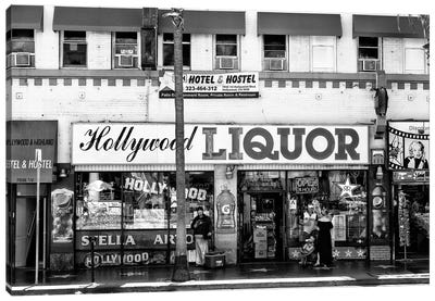 Black California Series - Hollywood Liquor Canvas Art Print - Hollywood Art