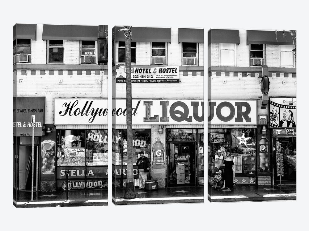Black California Series - Hollywood Liquor by Philippe Hugonnard 3-piece Canvas Art