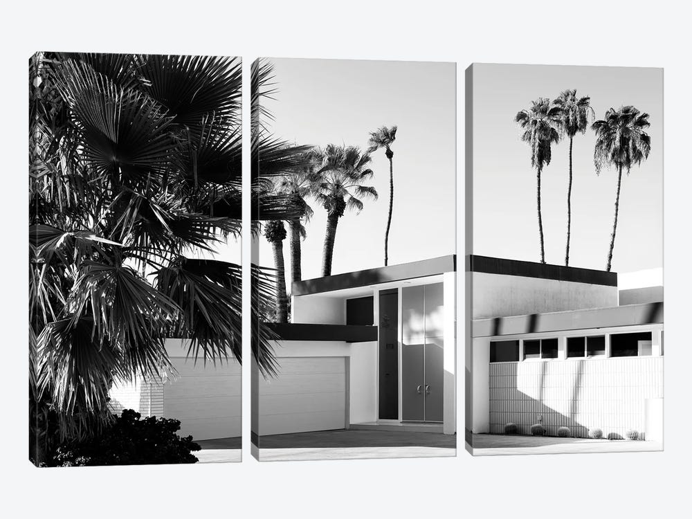 Black California Series - Palm Springs House by Philippe Hugonnard 3-piece Canvas Print