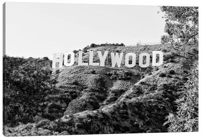 Black California Series - The Hollywood Sign Canvas Art Print - Signs