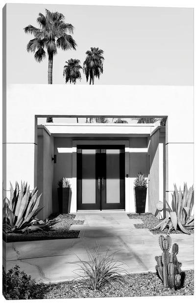 Black California Series - Desert Modernism Palm Springs Canvas Art Print - All Black Collection