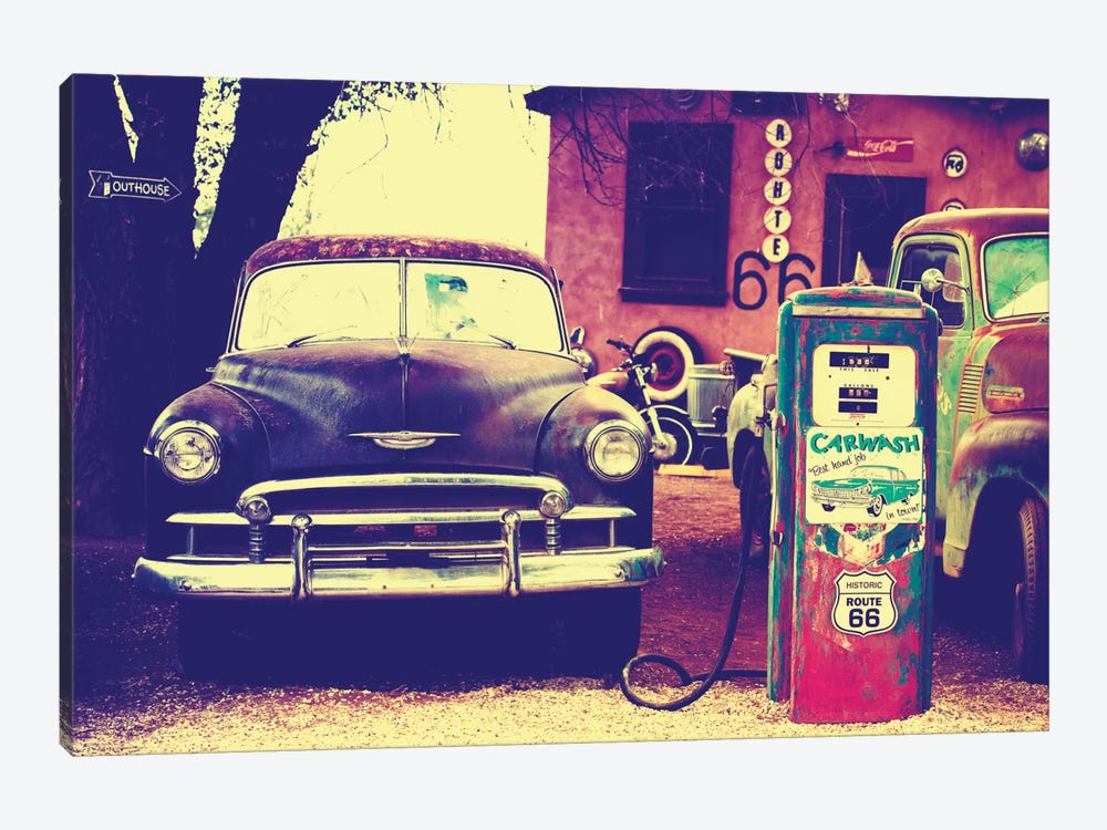 U.S. Route 66 Fill-Up Station by Philippe Hugonnard 1-piece Canvas Print