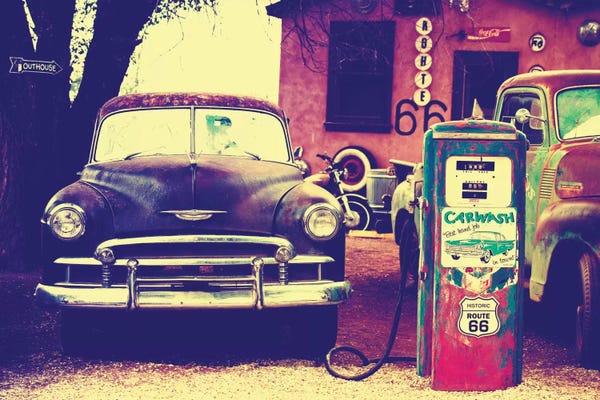 Route 66: U.S. Route 66 Fill-Up Station by Philippe Hugonnard
