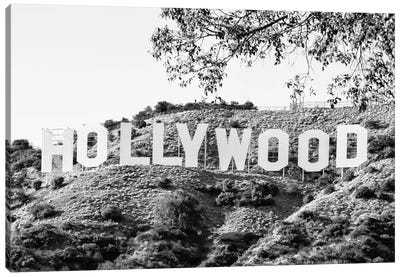 Black California Series - Los Angeles Hollywood Sign Canvas Art Print - Hollywood Art