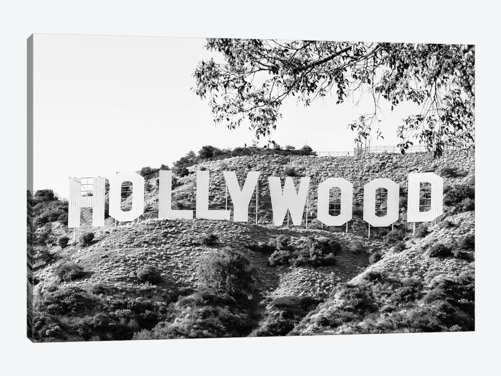 Black California Series - Los Angeles Hollywood Sign by Philippe Hugonnard 1-piece Canvas Wall Art