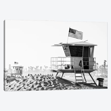 Black California Series - Lifeguard Towers Canvas Print #PHD1750} by Philippe Hugonnard Canvas Print