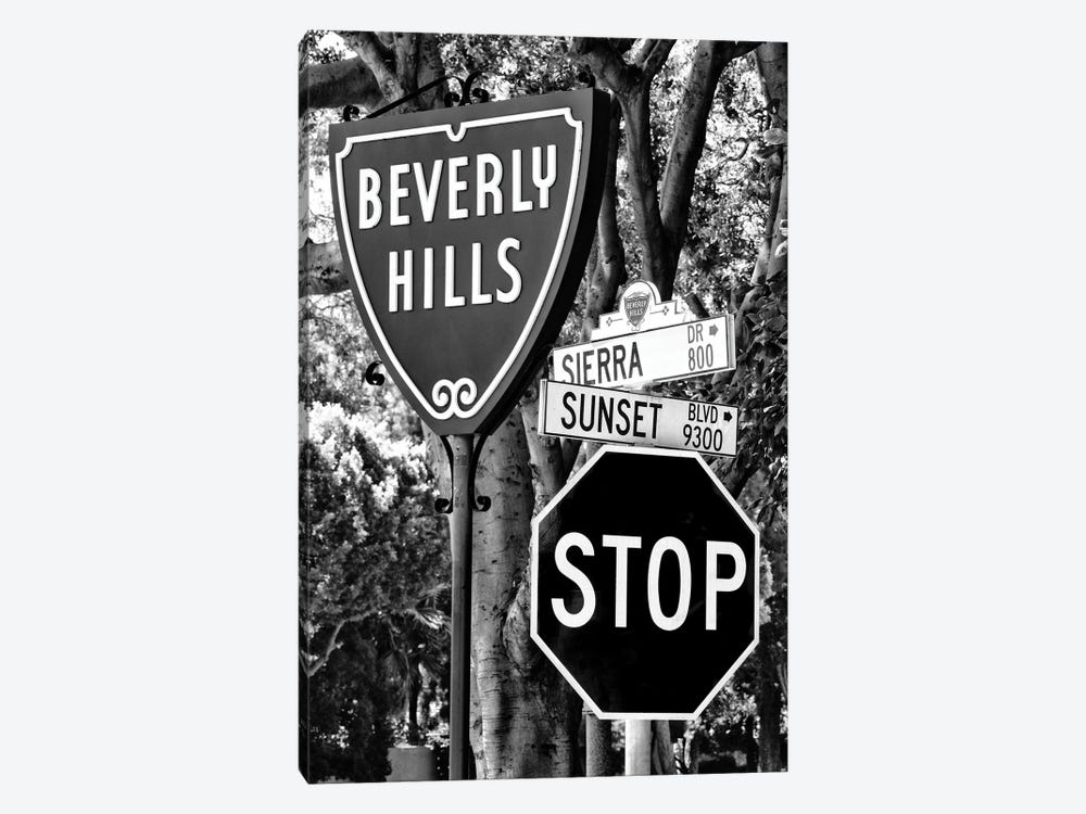 Black California Series - Beverly Hills Sign by Philippe Hugonnard 1-piece Canvas Art