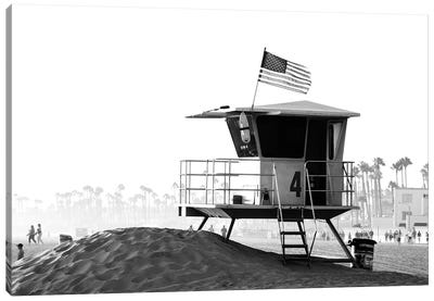 Black California Series - California Beach Canvas Art Print - All Black Collection