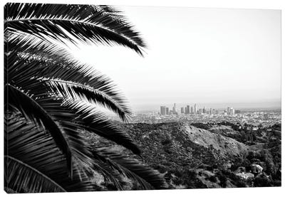Black California Series - View Of Los Angeles Canvas Art Print - All Black Collection