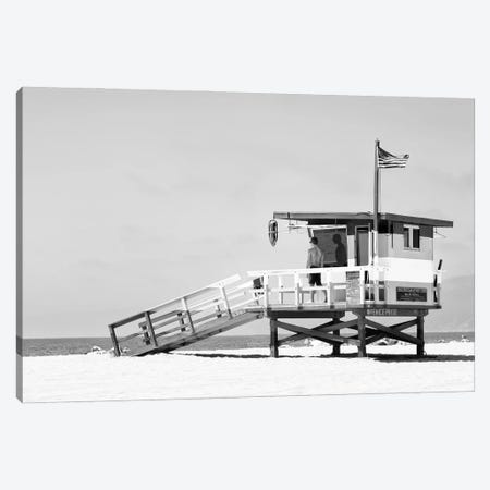 Black California Series - Venice Beach Lifeguard Tower Canvas Print #PHD1763} by Philippe Hugonnard Canvas Wall Art