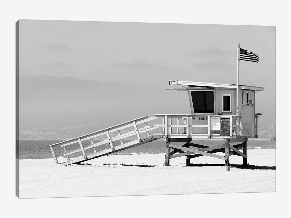 Black California Series - L.A Lifeguard Tower by Philippe Hugonnard 1-piece Canvas Artwork