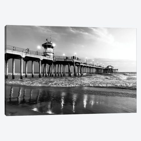 Black California Series - Huntington Beach Pier II Canvas Print #PHD1769} by Philippe Hugonnard Canvas Art