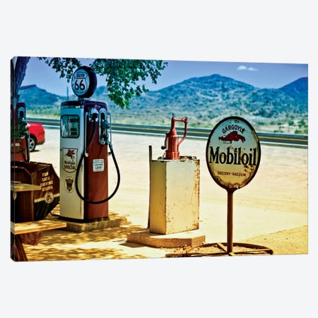 View From A Gas Station Along U.S. Route 66 Canvas Print #PHD176} by Philippe Hugonnard Canvas Art Print