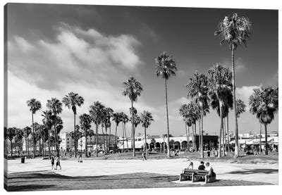 Black California Series - Summer At Venice Beach Canvas Art Print - All Black Collection