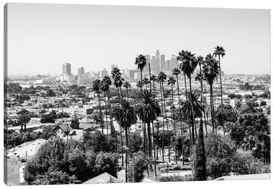 Black California Series - Los Angeles View Canvas Art Print - All Black Collection