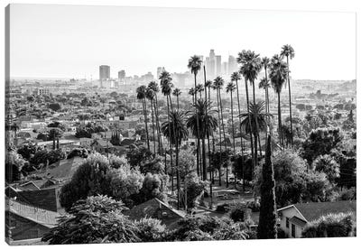 Black California Series - The Los Angeles Skyline Canvas Art Print - All Black Collection