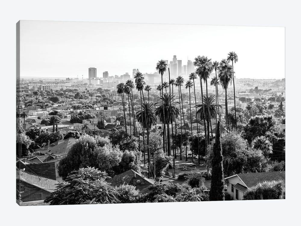 Black California Series - The Los Angeles Skyline by Philippe Hugonnard 1-piece Canvas Artwork