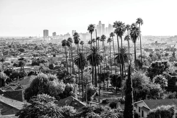 Los Angeles: Black California Series - The Los Angeles Skyline by Philippe Hugonnard