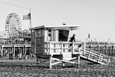 Pacific Park Lifeguard Tower by Philippe Hugonnard canvas print