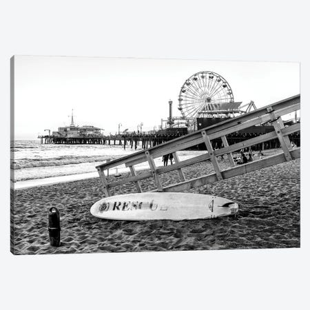 Black California Series - Santa Monica Beach Rescuer Canvas Print #PHD1796} by Philippe Hugonnard Canvas Art