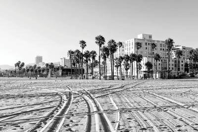 Black California Series - On Santa Monica Beach by Philippe Hugonnard canvas print
