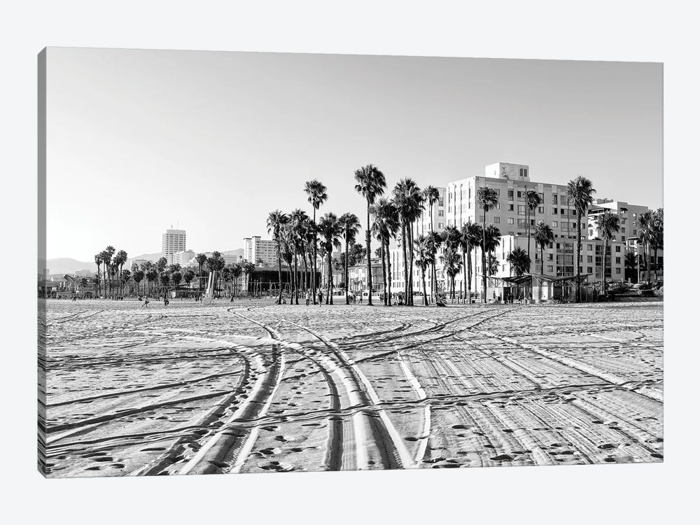 Black California Series - On Santa Monica Beach by Philippe Hugonnard 1-piece Canvas Print