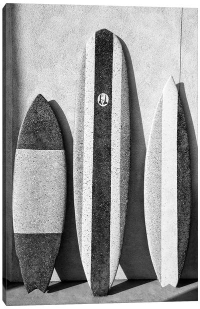 Black California Series - Surf Boards II Canvas Art Print - All Black Collection