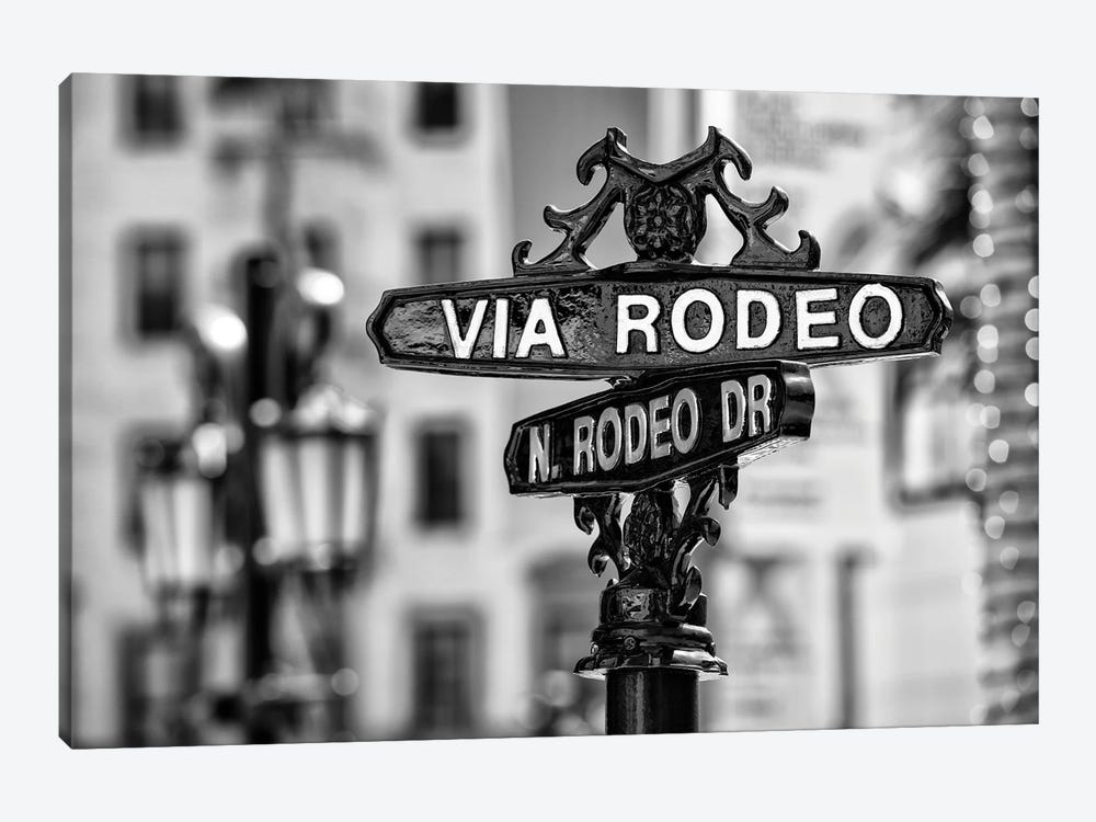 Black California Series - Rodeo Drive Beverly Hills by Philippe Hugonnard 1-piece Canvas Wall Art
