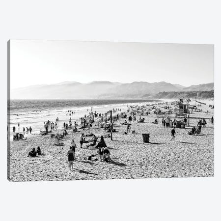 Black California Series - Santa Monica Bay Beach Canvas Print #PHD1813} by Philippe Hugonnard Canvas Wall Art