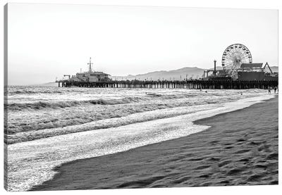 Black California Series - Summer In Santa Monica Canvas Art Print - Santa Monica